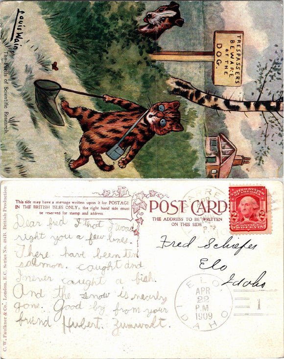 1909 Postcard from Elo ID Humorous Card sent to ELO ID DPO $$$