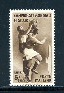 Italy Scott #328 MH 2nd WORLD CUP Soccer 1934 CV$95+ os1
