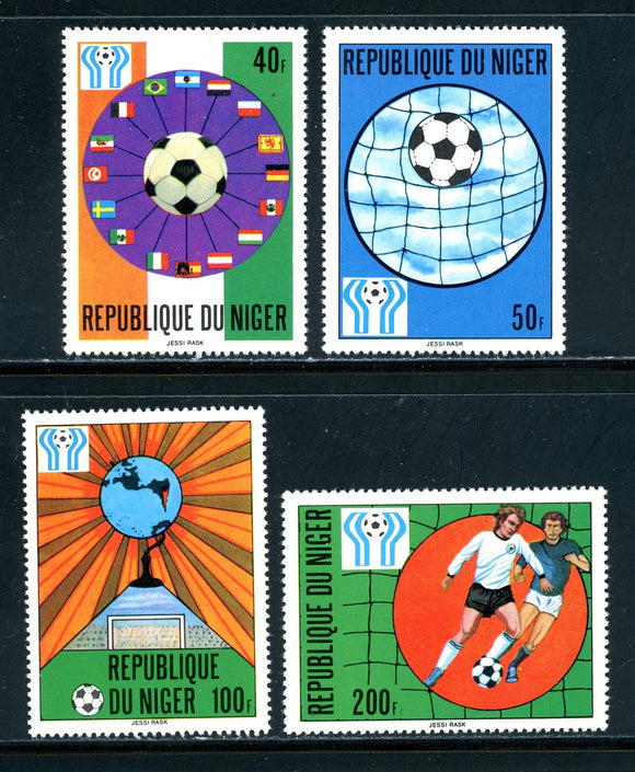 Niger Scott #438-441 MNH WORLD CUP 1978 Argentina Soccer Football CV$3+