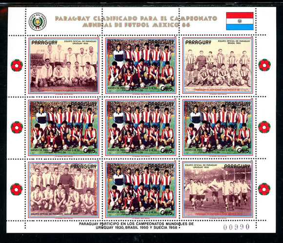 Paraguay Scott #2172 MNH S/S WORLD CUP 1986 Mexico Soccer Football $$ os1