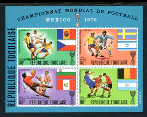 Togo Scott #C132a MNH S/S WORLD CUP 1970 Mexico Soccer Football CV$4+