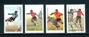Zambia Scott #350-353 MNH WORLD CUP 1986 Mexico Soccer Football CV$8+