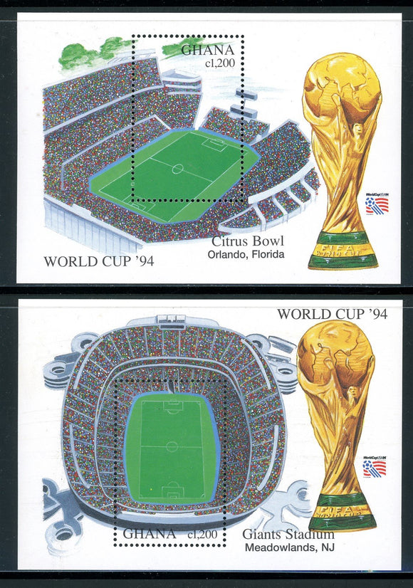 Ghana Scott #1720-1721 MNH S/S WORLD CUP 1994 USA Soccer Football CV$7+