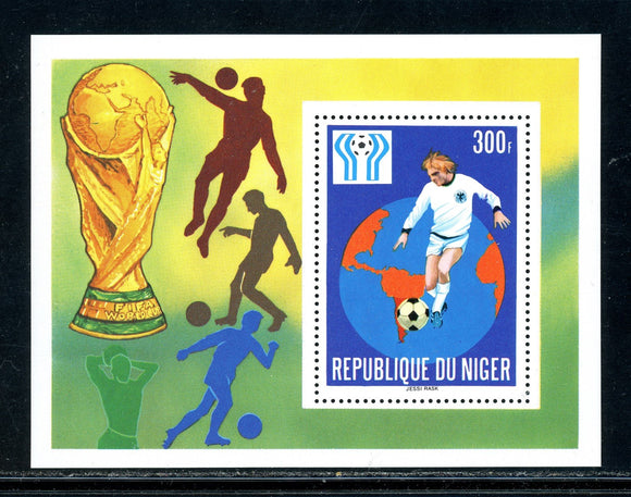 Niger Scott #442 MNH S/S WORLD CUP 1978 Argentina Soccer Football CV$2+