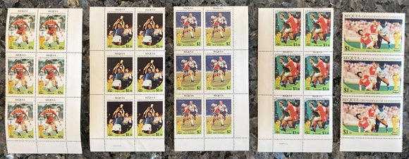 SVG Bequia Scott #222//228 MNH BLOCKS WORLD CUP 1986 Mexico Soccer Football $$