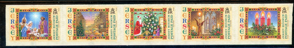 Jersey Scott #1144f SA STRIP Christmas Themes 2005 CV$6+