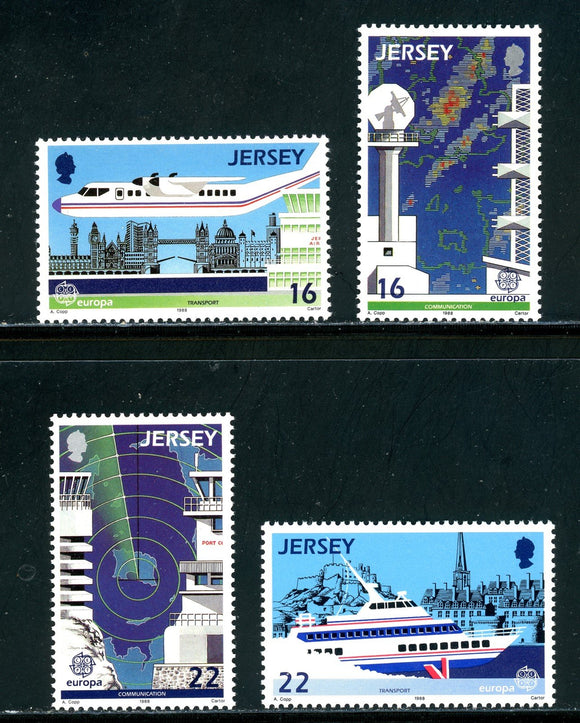 Jersey Scott #452-455 MNH Europa 1988 $$