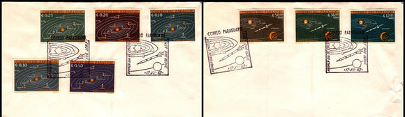 Paraguay Scott #728-735 IMPERF FIRST DAY COVERS Solar System SPACE $$ 377339