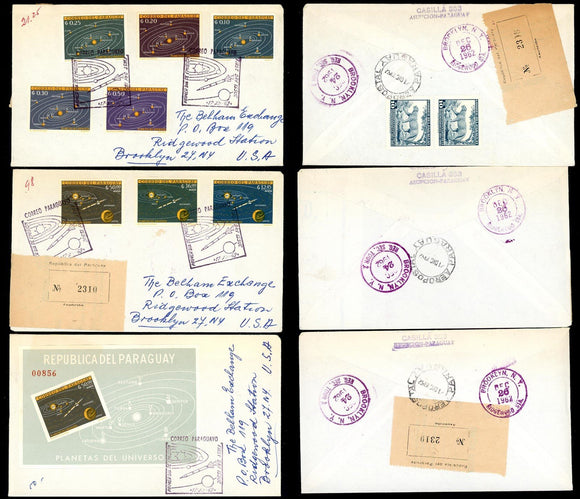 Paraguay Scott #728-735a IMPERF FIRST DAY COVERS Solar System SPACE $$ 377345