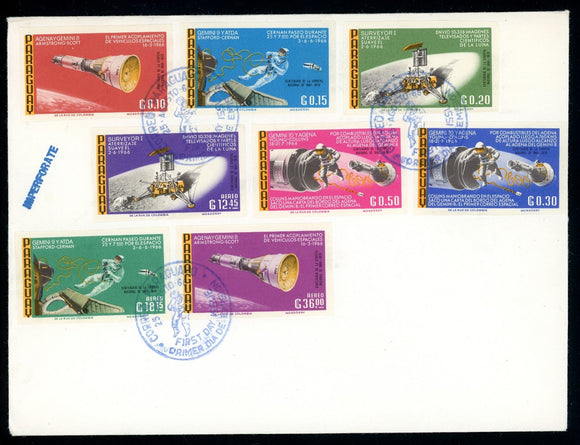 Paraguay Scott #978-985 IMPERF FIRST DAY COVER Space Missions $$ 377371