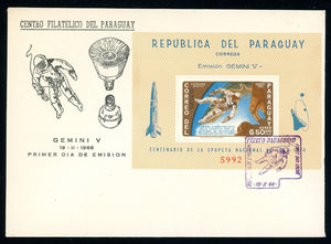 Paraguay Scott #918a FIRST DAY COVER S/S Astronauts/Exploration $$ 378171