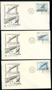 Argentina Scott #1265-1267 FIRST DAY COVERS Satellite Communications $$ 378218