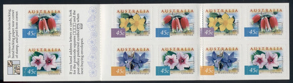 Australia Scott #1742De SA BOOKLET of 10 Flowers FLORA SERPENTINE CV$10+ 378267
