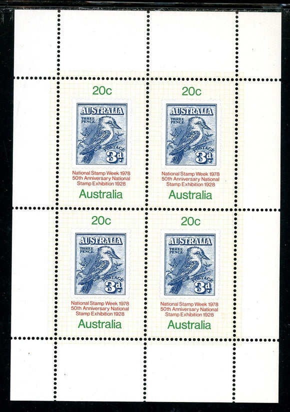Australia Scott #687a MNH S/S National Stamp Week 1978 $$ 378278
