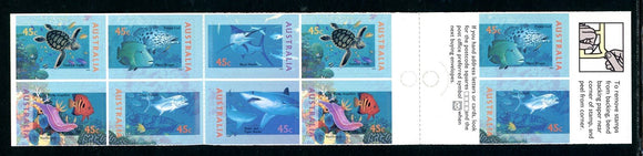 Australia Scott #1471a SA BOOKLET The World Down Under Marine Life CV$14+ 378290