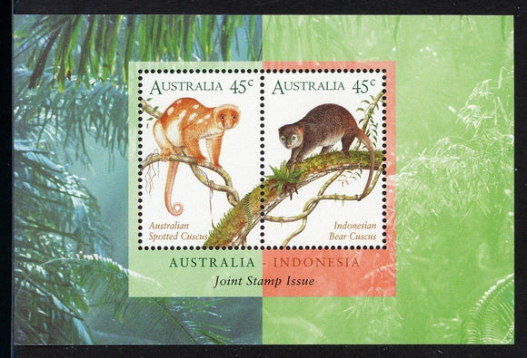 Australia Scott #1490b MNH S/S Cuscus FAUNA w/INDONESIA CV$4+ 378307
