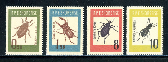 Albania Scott #660-663 MNH Beetles Insects FAUNA CV$16+ 378323