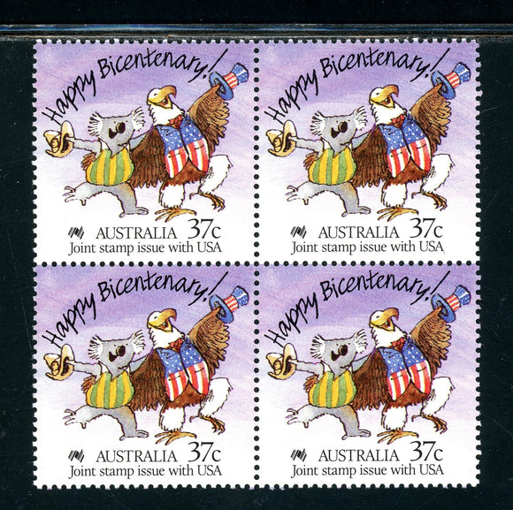 Australia Scott #1052 MNH BLOCK Australian Bicentenary w/USA CV$3+ 378340