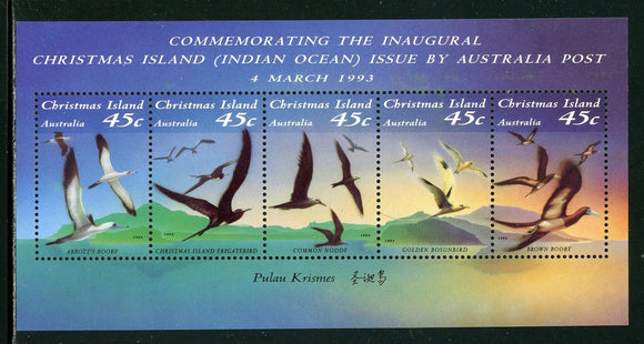 Christmas Island Scott #349f MNH S/S Seabirds 1st Issue ANN CV$4+ 378341