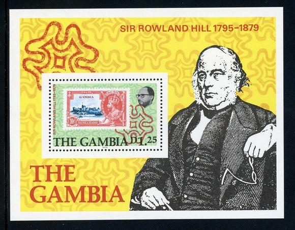 Gambia Scott #397a MNH S/S Sir Rowland Hill Death ANN $$ 378376