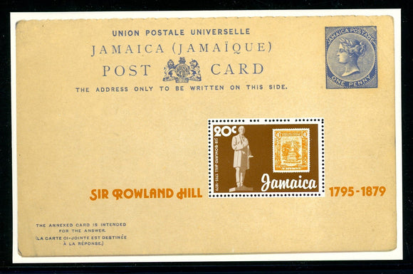 Jamaica Scott #458a MNH S/S Sir Rowland Hill Death ANN $$ 378392