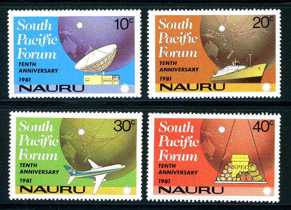 Nauru Scott #240-243 MNH South Pacific Forum 10th ANN $$ 378419