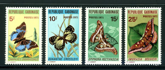 Gabon Scott #272-275 MNH Butterflies Insects FAUNA CV$24+ 378492