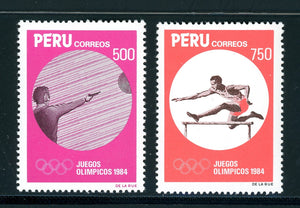 Peru Scott #821-822 MNH OLYMPICS 1984 Los Angeles CV$3+ 378559
