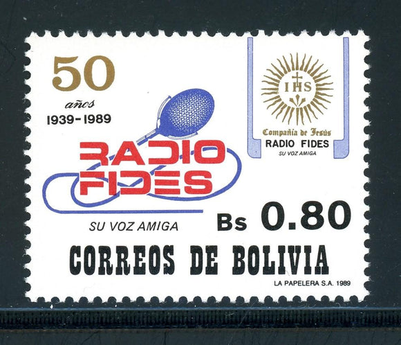 Bolivia Scott #786 MNH Radio FIDES ANN CV$2+ 380907