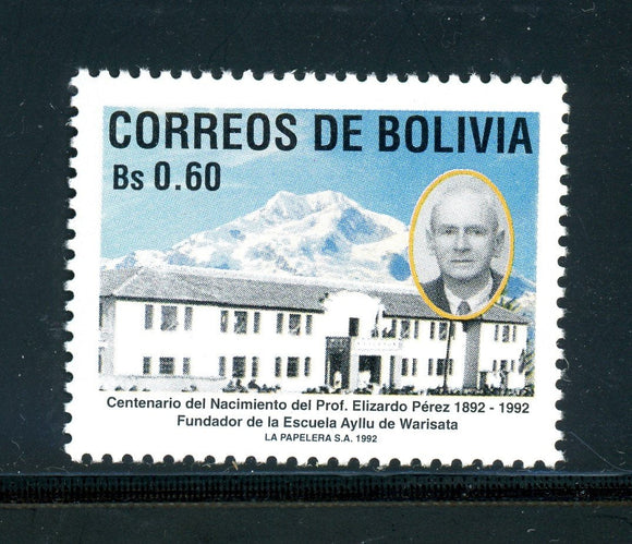 Bolivia Scott #848 MNH Prof. Elizardo Perez $$ 380917