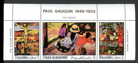 Ras al-Khaima MNH STRIP Paintings by Paul Gaugin $$ 380932