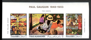 Ras al-Khaima MNH STRIP IMP Paintings by Paul Gaugin $$ 380933