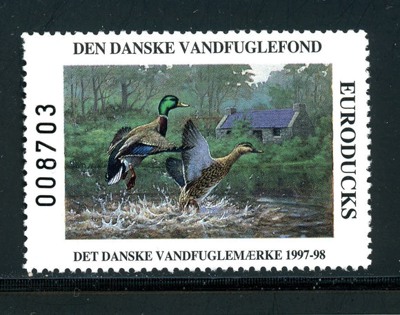 Denmark OS #86 MNH 1997-1998 25kr. Ducks Stamp $$ 381034