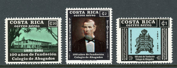 Costa Rica Scott #C859-C861 MNH Bar Association of Costa Rica CV$3+ 381076