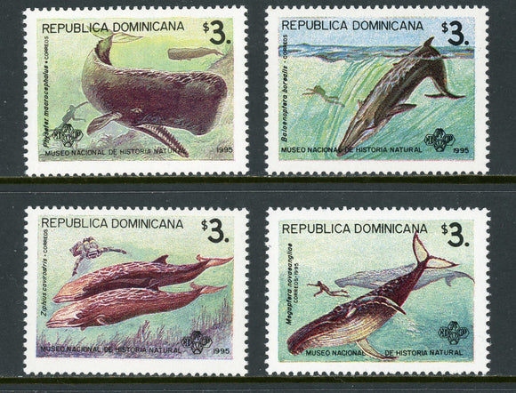 Dominican Republic Scott #1196-1199 MNH Whales FAUNA CV$12+ 381088