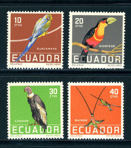 Ecuador Scott #634-637 MNH Birds FAUNA CV$9+ 381092