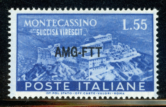 AMG-FTT Trieste MNH: Scott #121 55l Montecassino Issue CV$4+