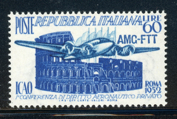 AMG-FTT Trieste MNH: Scott #155 60l Civil Aviation Conference CV$4+