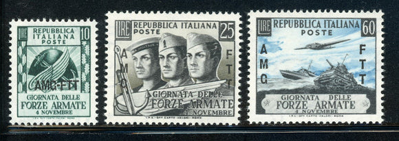 AMG-FTT Trieste MNH: Scott #157-159 Armed Forces Day 1952 CV$4+