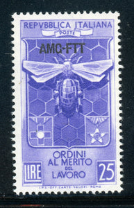AMG-FTT Trieste MNH: Scott #167 25l Knights of Labor Bee CV$4+