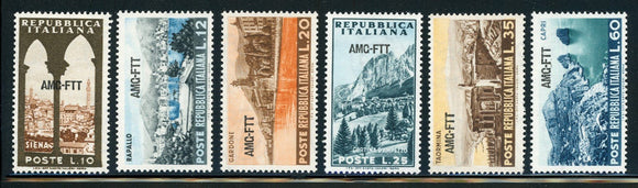 AMG-FTT Trieste MNH: Scott #188-193 Scenic Views 1954 CV$8+