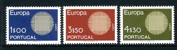Portugal Scott #1060-1062 MNH Europa 1970 CV$9+ 382830 ish-1