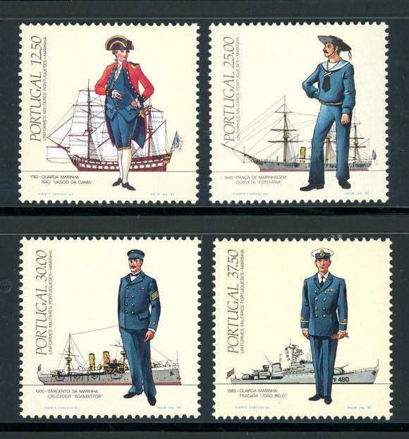 Portugal Scott #1559-1562 MNH Naval Uniforms CV$5+ 382839 ish-1