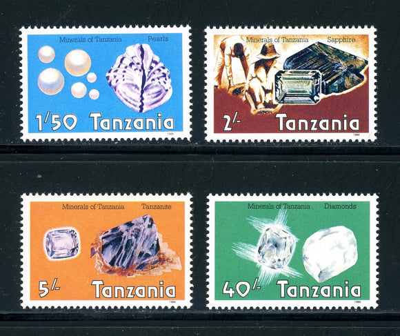 Tanzania Scott #310-313 MNH Gemstones CV$14+ 382869 ish-1