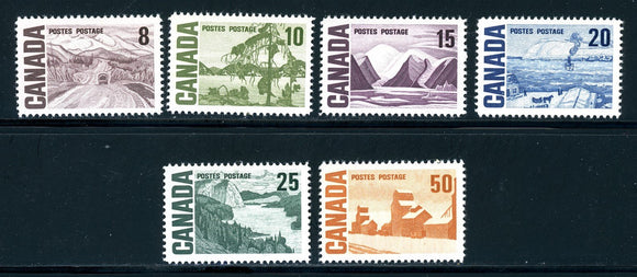 Canada Scott #461-465A MNH 1967-'72 Definitives CV$6+ 382876 ish-1