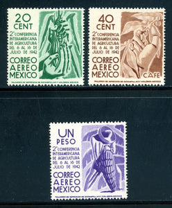 Mexico Scott #C126-C128 MNH Inter-American Agriculture Cong. CV$8+ 382928 ish-1