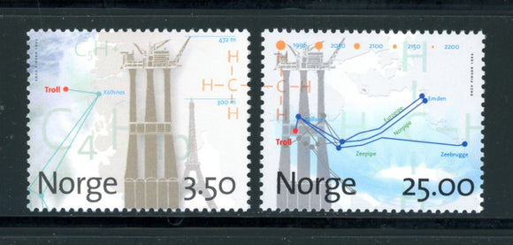 Norway Scott #1124-1125 MNH Troll Offshore Gas field CV$10+ 382957 ish-1