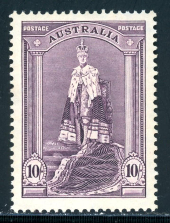 Australia Scott #178 MNH King George VI Coronation 10sh CV$40+ 382971 ish-1