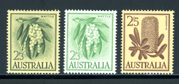 Australia Scott #328-329 MNH 1959-64 Definitives FLORA CV$15+ 382982 ish-1