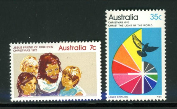 Australia Scott #539-540 MNH Christmas 1972 Children CV$8+ 382993 ish-1
